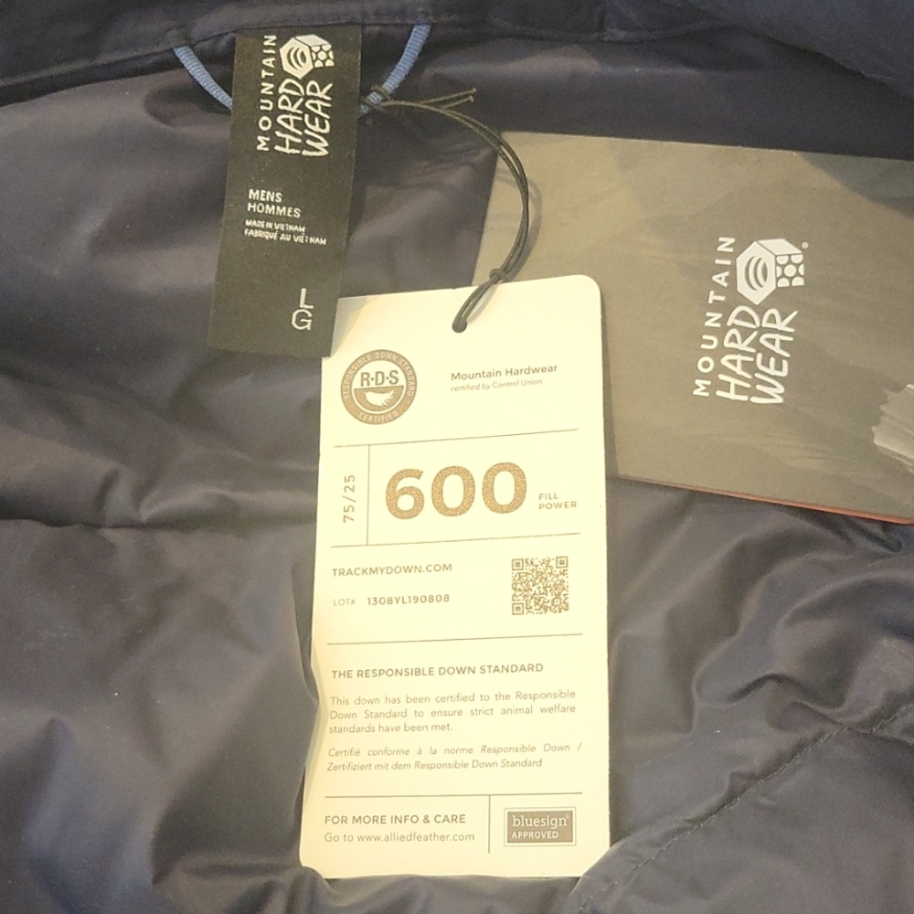 Mountain Hardwear Down Mt. Eyak  Lightweight Jacket Hiking Coat  M  L - Picture 9 of 13